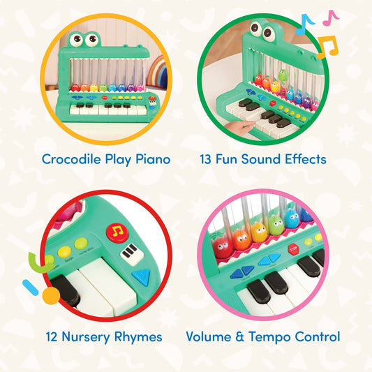 🎹 Toddler Piano Toy – Lights, Songs & Pop-Up Crocs 🐊