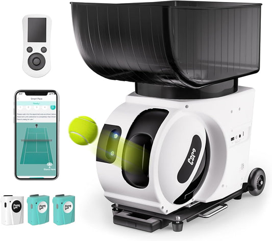 🎾 Smart Tennis Ball Machine – App & Remote Control, Dual Spin, 80mph ⚡